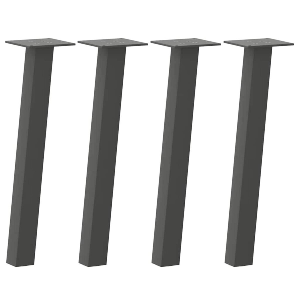 VIDAXL Pieds de table basse 4 pcs anthracite 42 cm acier
