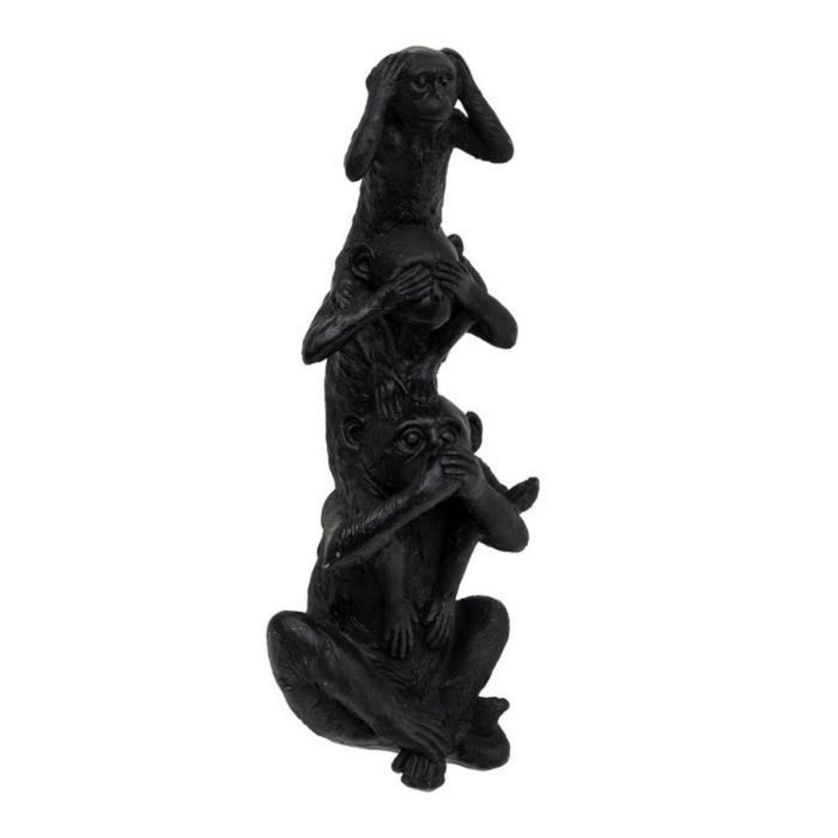 ATMOSPHERA Statuette 3 Singes  Exotic Panama  24cm Noir