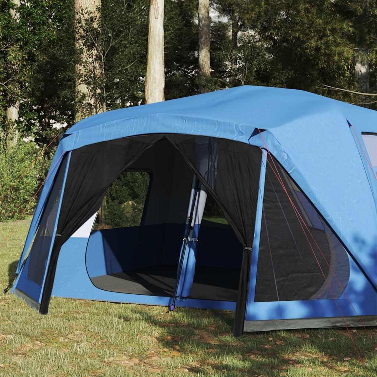VIDAXL Tente familiale 10 personnes bleu liberation rapide impermeable