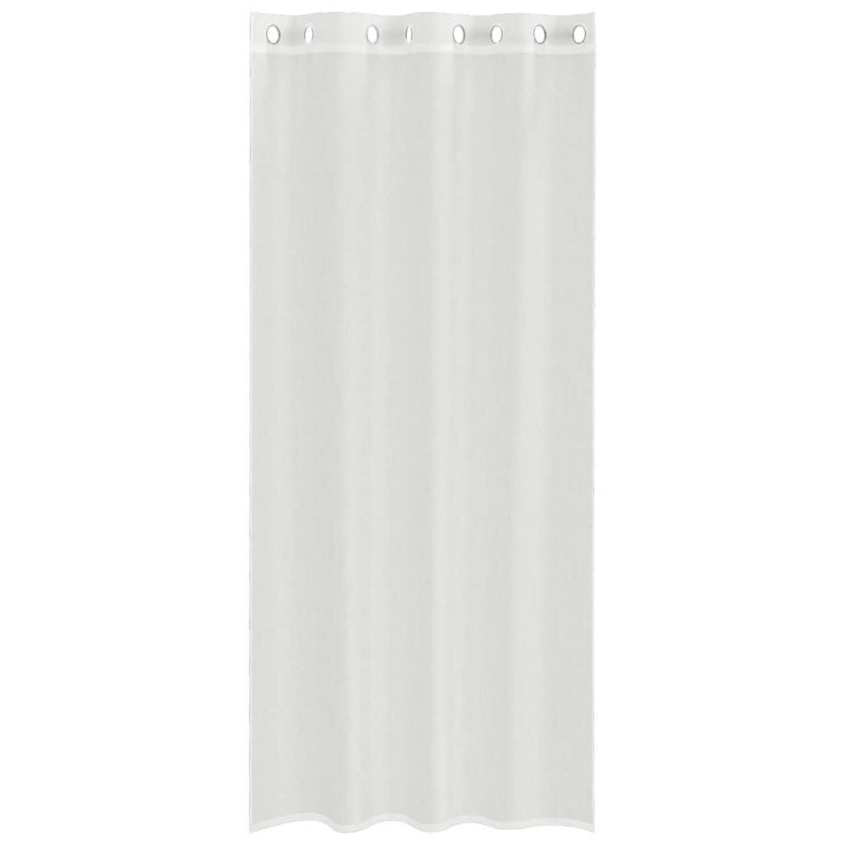 VIDAXL Rideaux en voile avec œillets 2 pcs blanc