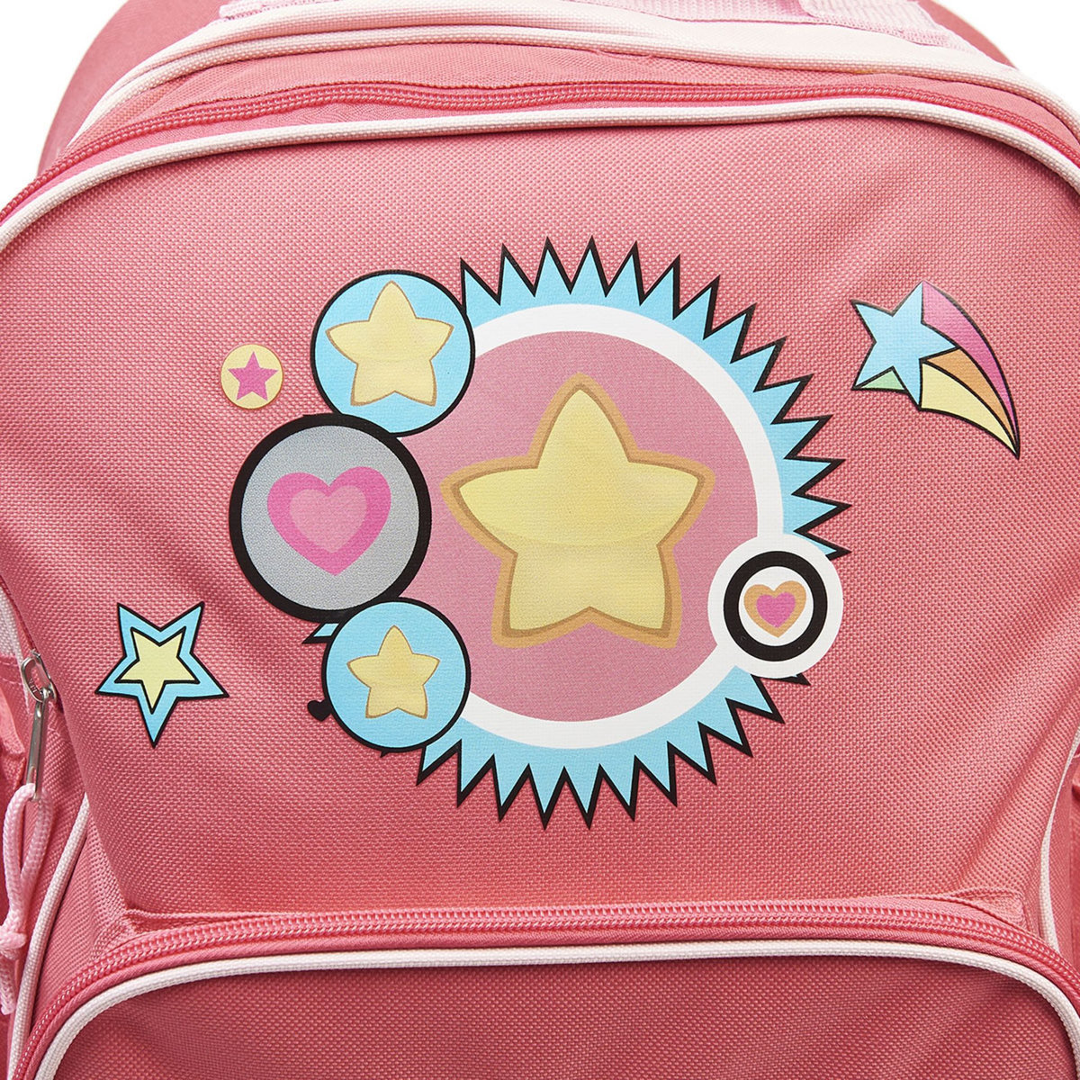 AUCHAN Sac à dos à roulettes rose