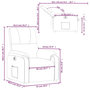 Voir la diapositive 6 : VIDAXL Fauteuil inclinable electrique creme tissu microfibre