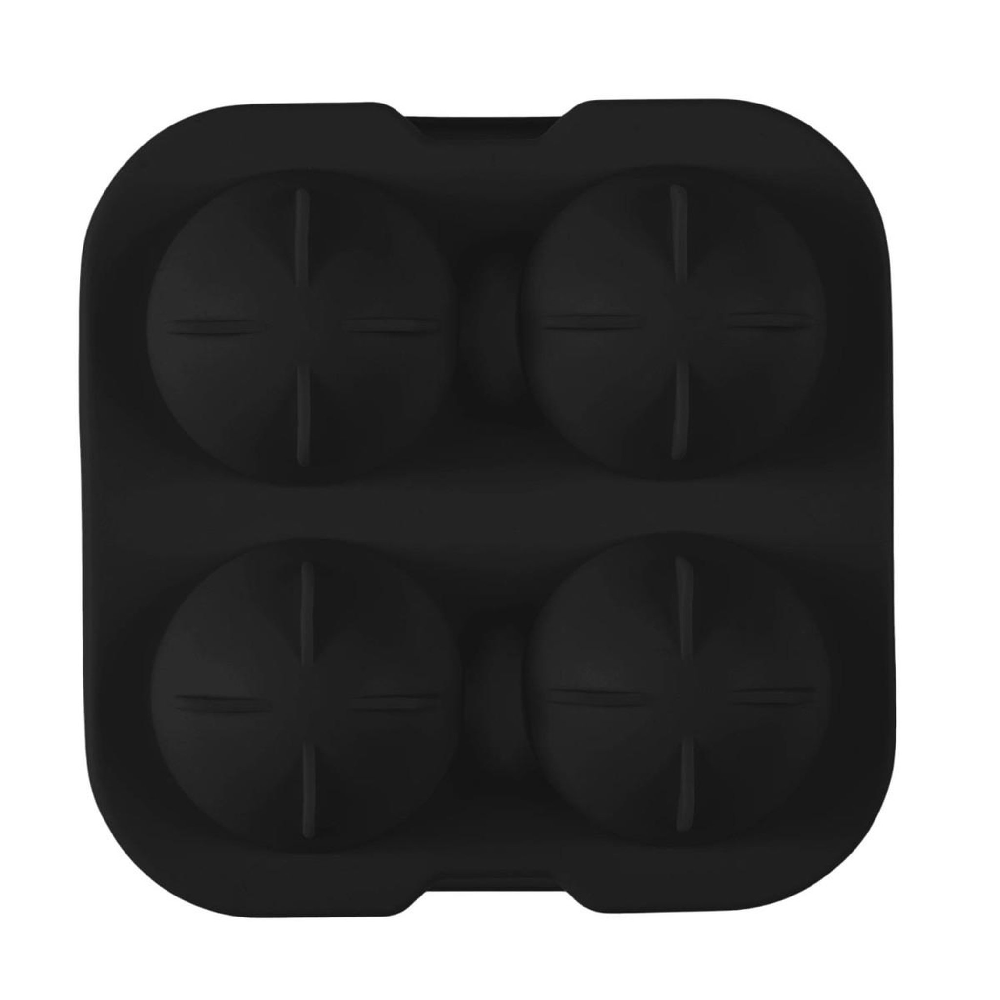 Voir la diapositive 4 : COOK CONCEPT Moule à glaçons en silicone  4 boules  12cm noir