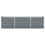 Voir la diapositive 2 : VIDAXL Jardiniere surelevee acier galvanise 240x40x45 cm gris