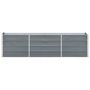Voir la diapositive 2 : VIDAXL Jardiniere surelevee acier galvanise 240x40x45 cm gris