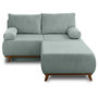 Voir la diapositive 1 : BEST MOBILIER Cristal - canapé 3 places - convertible avec coffre et grand pouf - en velours côtelé