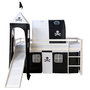 Voir la diapositive 2 : HomeStyle4U Lit enfant mezzanine blanc Pirate