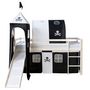 Voir la diapositive 2 : HomeStyle4U Lit enfant mezzanine blanc Pirate