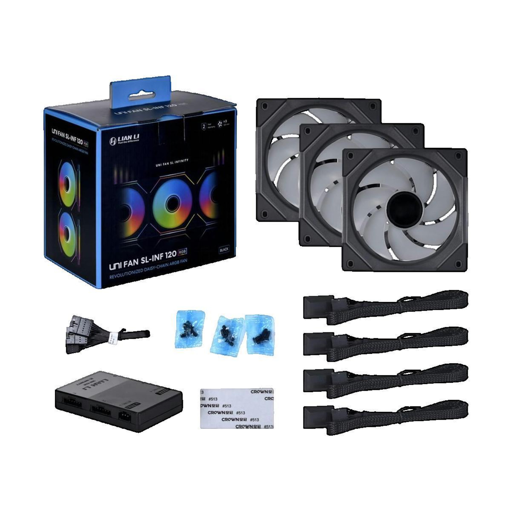 Voir la diapositive 2 : Lian-li Ventilateur Lian Li UNI FAN SL-INF 120 ARGB PWM