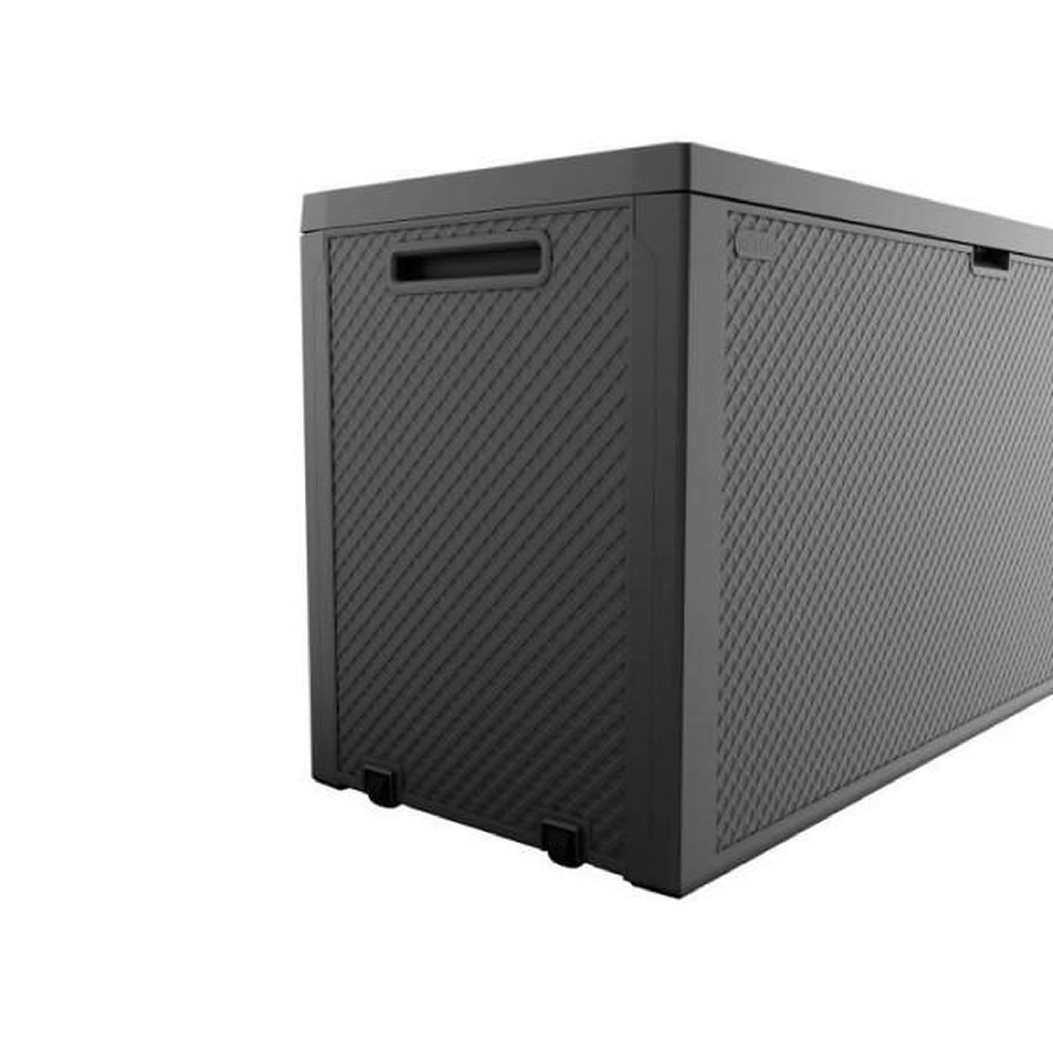 Voir la diapositive 2 : Keter Coffre de rangement KETER extérieur en résine 270 litres Gris - Malle de jardin Emily