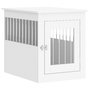 Voir la diapositive 2 : VIDAXL Meuble de cage pour chiens blanc 55x75x65 cm bois d'ingenierie