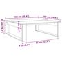 Voir la diapositive 6 : VIDAXL Table basse chene artisanal 100x100x35 cm bois d'ingenierie