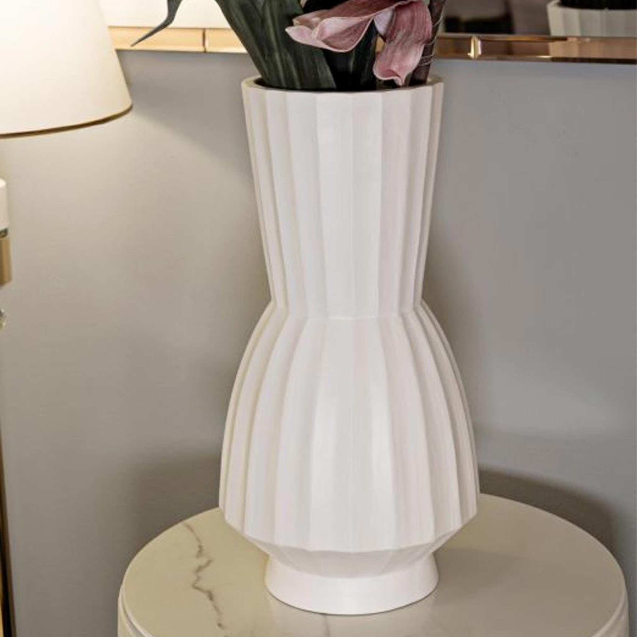 Voir la diapositive 4 : Paris Prix Vase design  glint  50cm blanc
