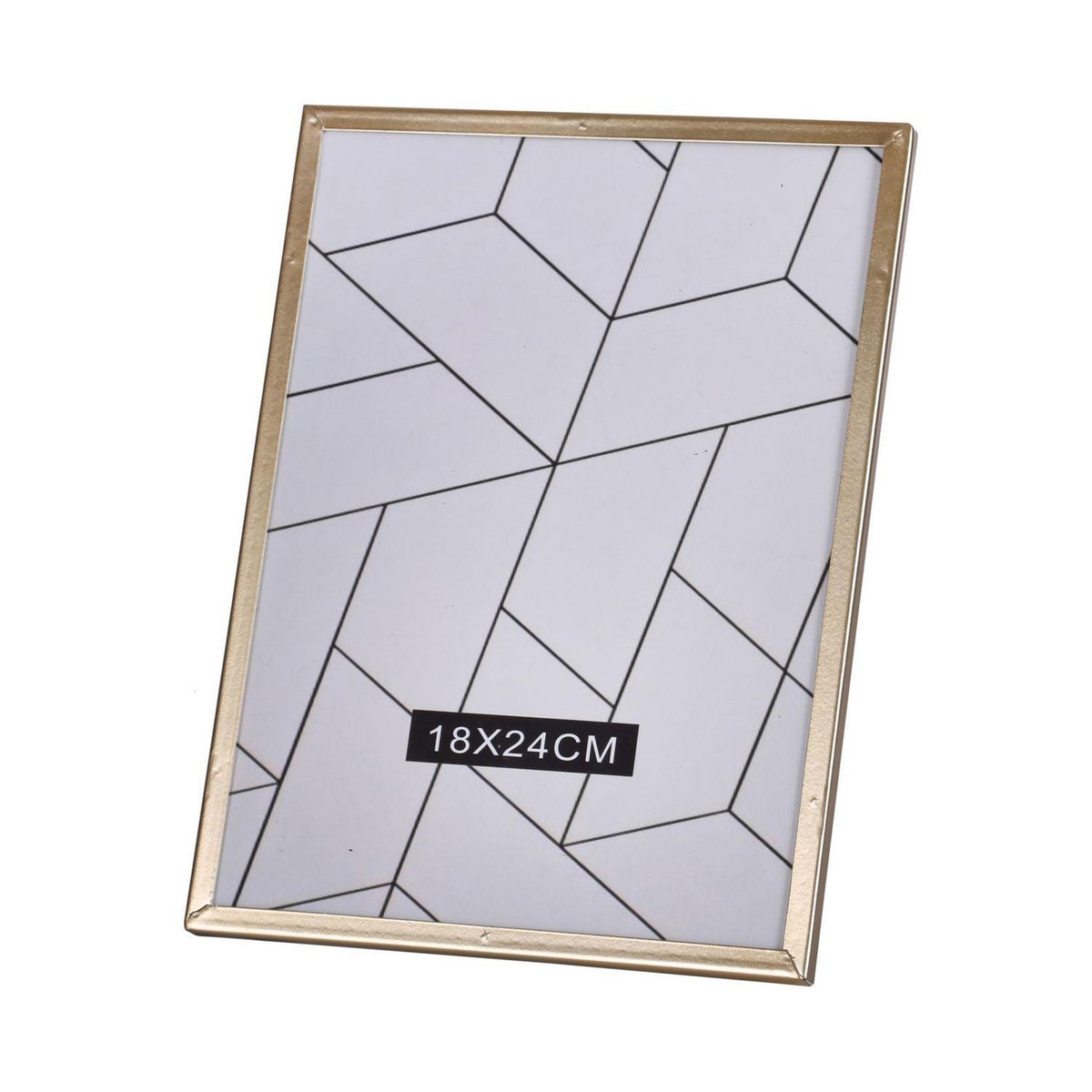 TOILINUX Lot 2x Cadre photo design Gold Home - L. 18 x l. 24 cm - Doré