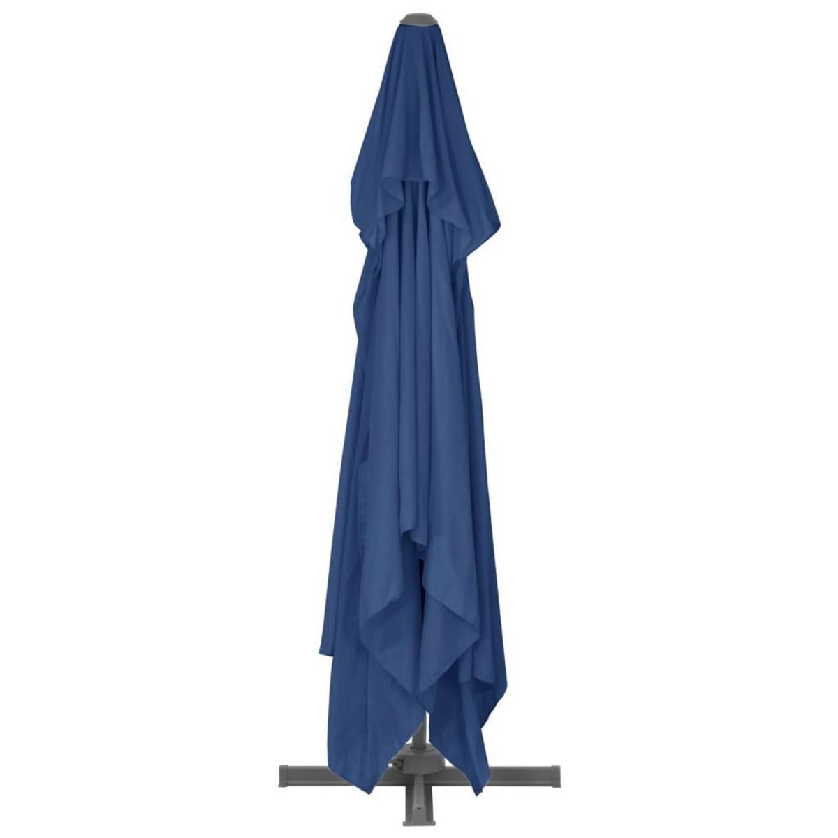 VIDAXL Parasol de jardin en porte-a-faux et mat en aluminium bleu azur