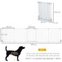 Voir la diapositive 3 : PAWHUT Barrière de sécurité parc enclos chien modulable pliable porte verrouillable intégrée 5 panneaux en métal 300L max. x 74,5H cm métal PP blanc