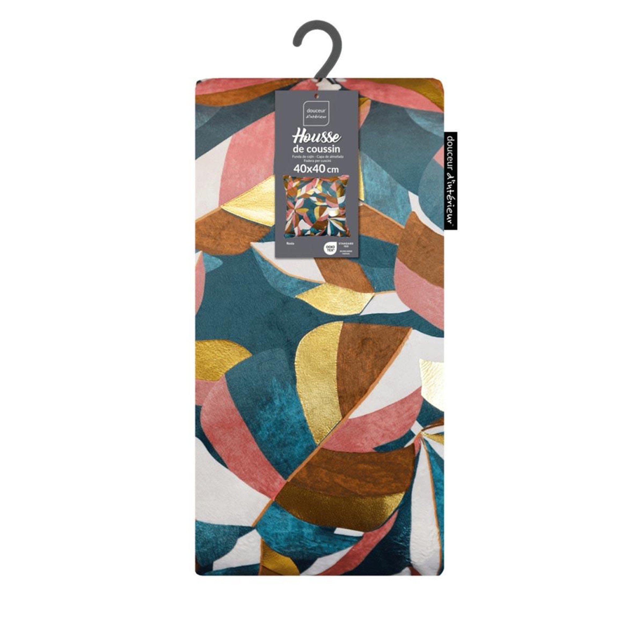 Voir la diapositive 5 : Douceur d'Intérieur Housse de coussin imprimée  rosia  40x40cm multicolore