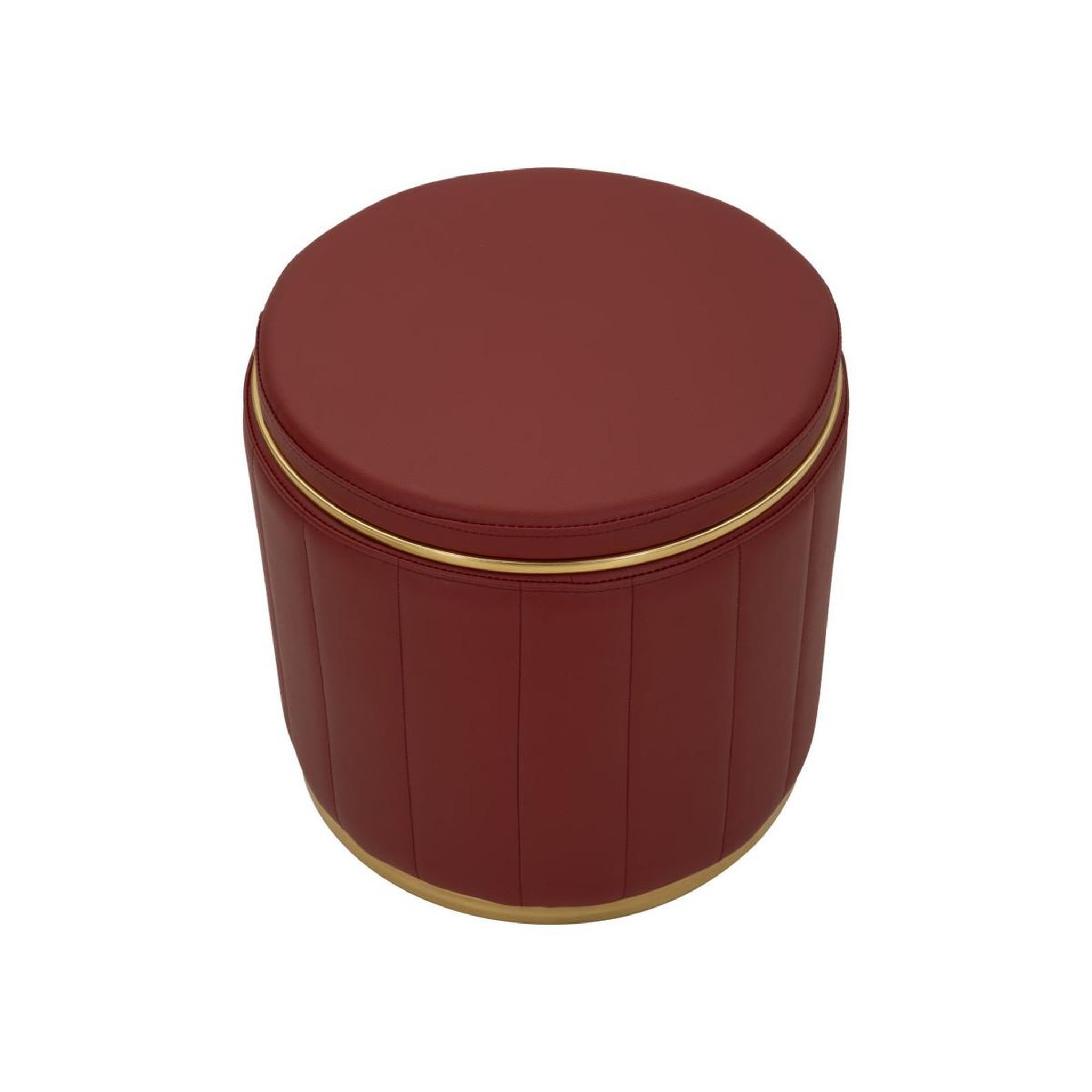 Voir la diapositive 2 : Paris Prix Pouf coffre design  london  46cm rouge