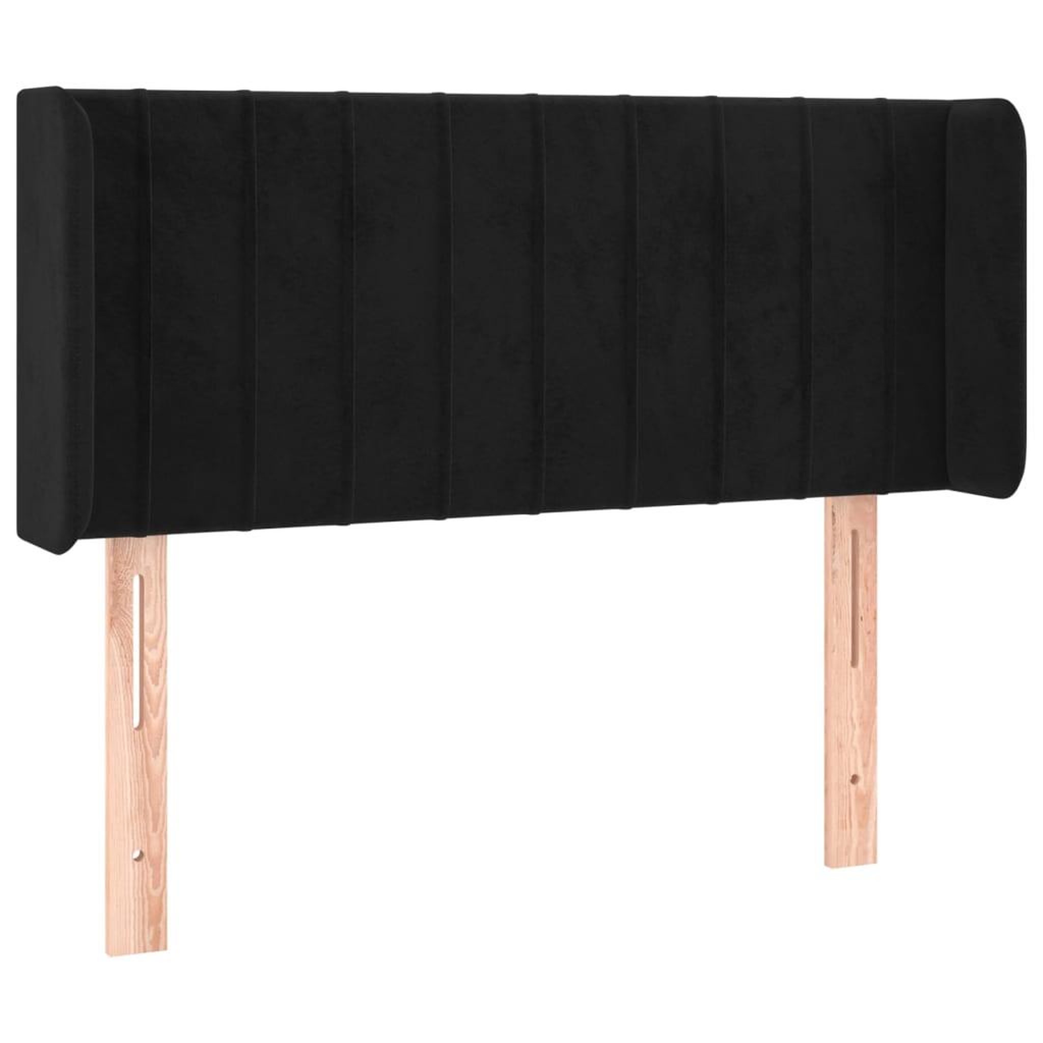 Voir la diapositive 2 : VIDAXL Tete de lit avec oreilles Noir 93x16x78/88 cm Velours