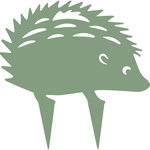 CENTRALE BRICO Figurine à piquer en forme de hérisson - 21,5x22cm - vert pâle