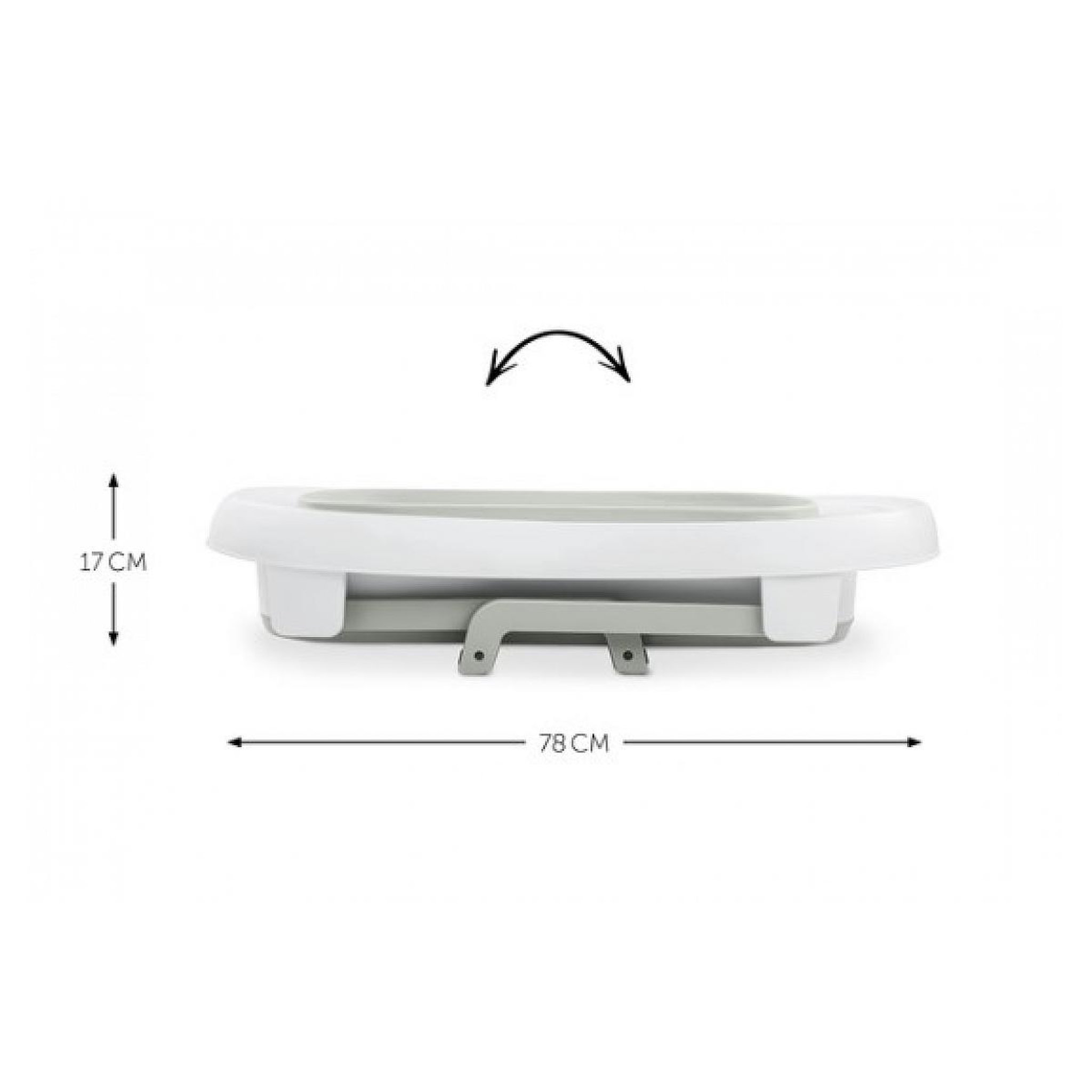 Voir la diapositive 2 : HAUCK Baignoire Wash N Fold L Blanc/Sauge