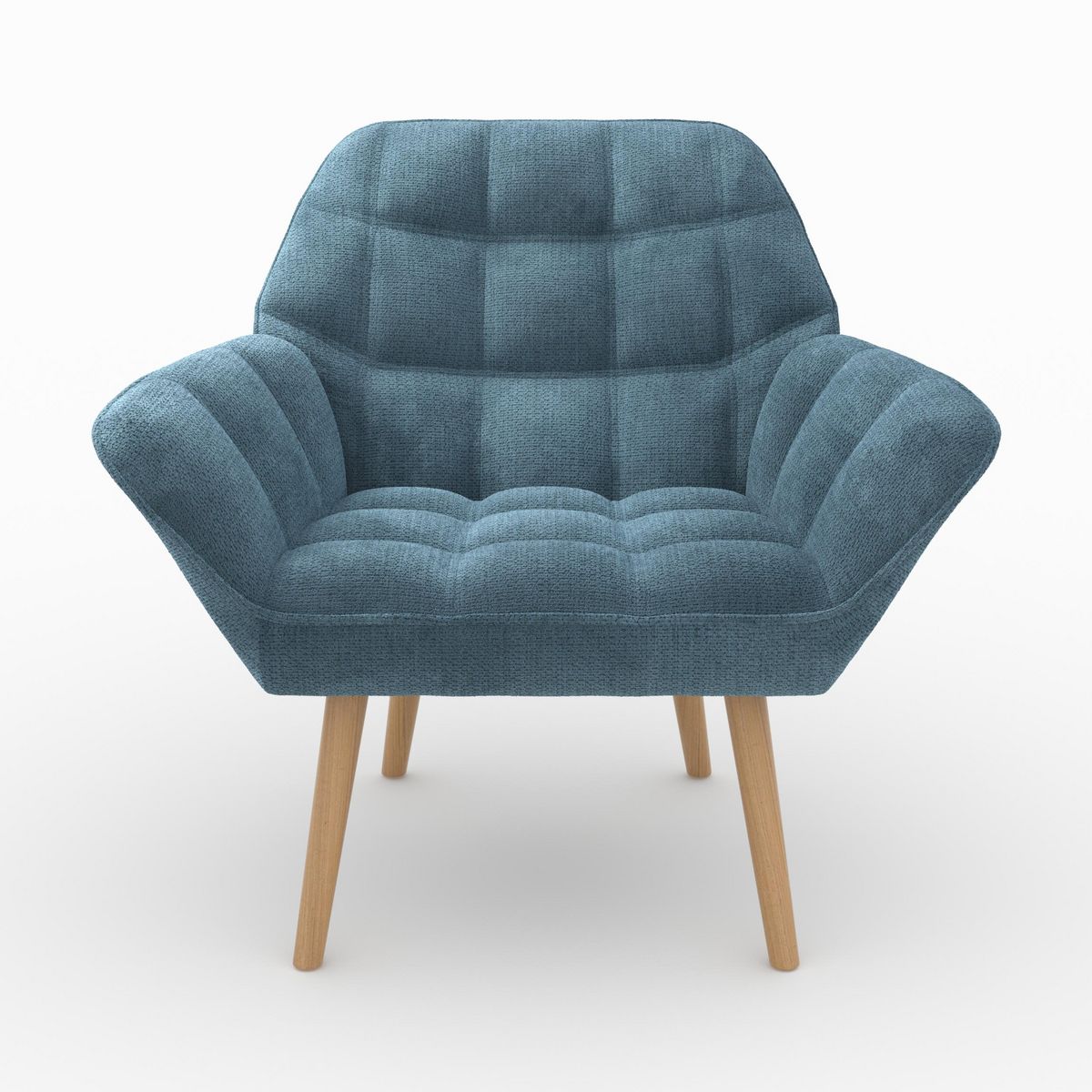 Rendez vous déco Fauteuil en tissu gris clair - Simba