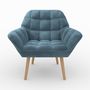 Voir la diapositive 6 : Rendez vous déco Fauteuil en tissu gris clair - Simba