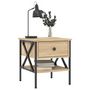 Voir la diapositive 3 : VIDAXL Tables de chevet 2 pcs chêne sonoma 40x42x45 cm bois ingénierie
