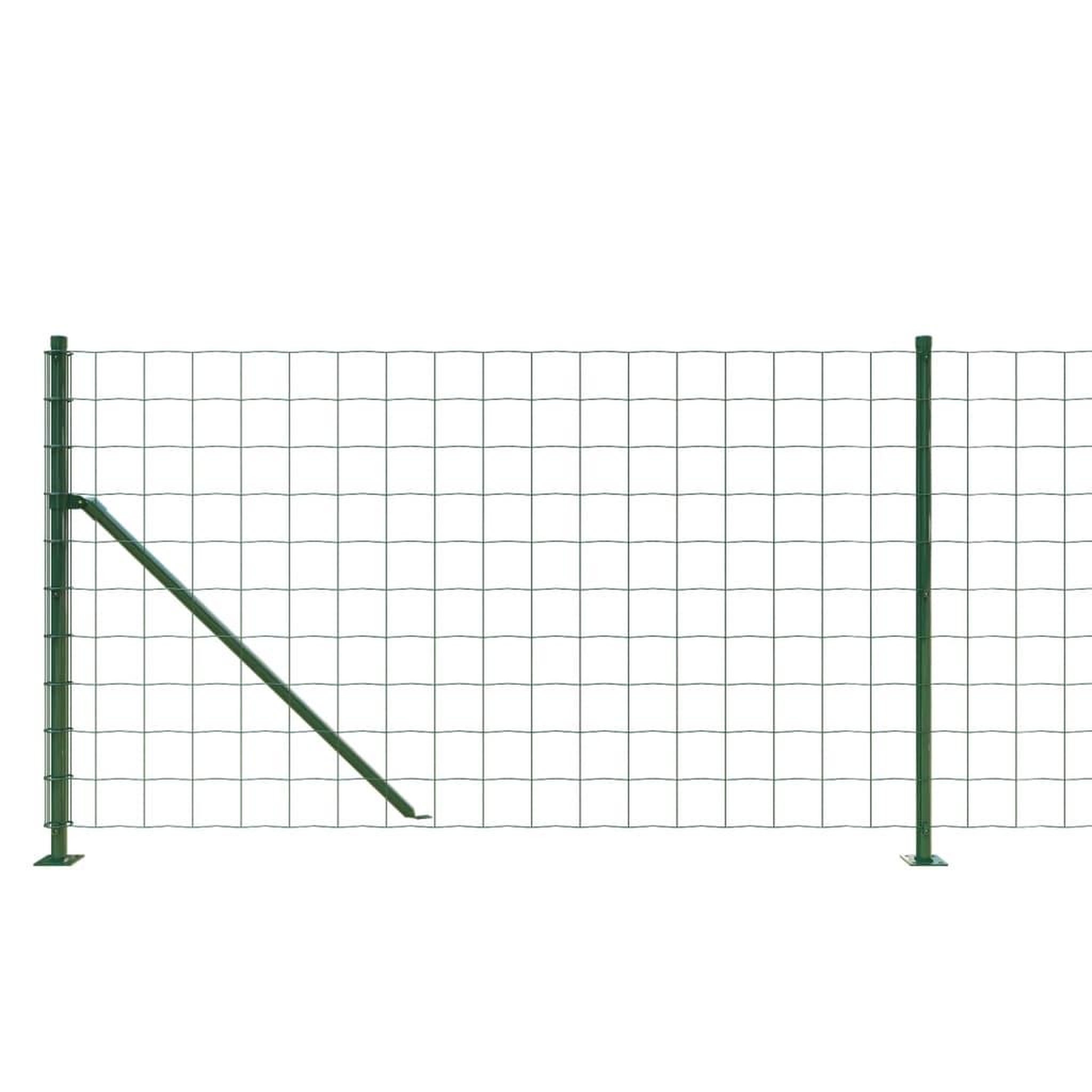 Voir la diapositive 4 : VIDAXL Cloture en treillis metallique avec bride vert 1x10 m