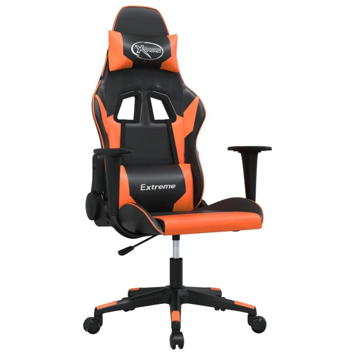 VIDAXL Chaise de jeu Noir et orange Similicuir