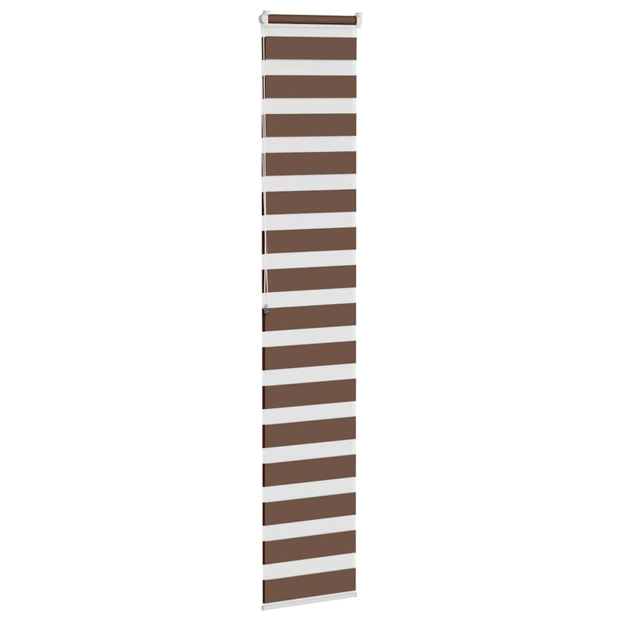 Voir la diapositive 4 : VIDAXL Store zebre marron 40x200 cm largeur du tissu 35,9 cm polyester