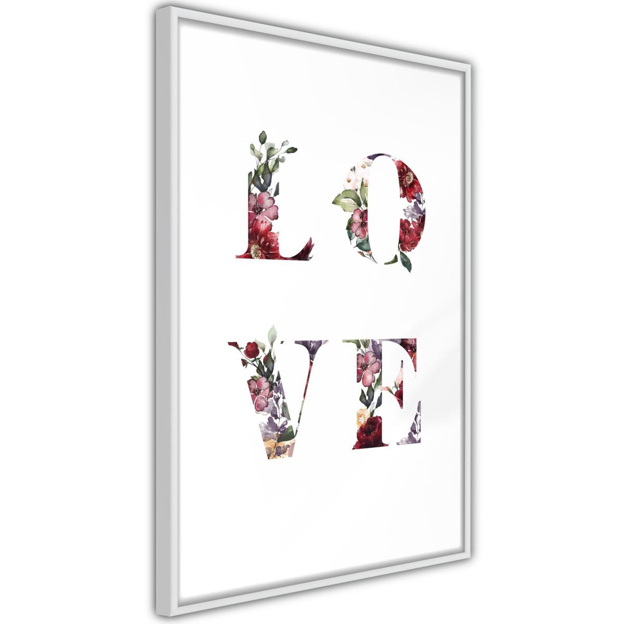 Paris Prix Affiche murale encadrée  floral love