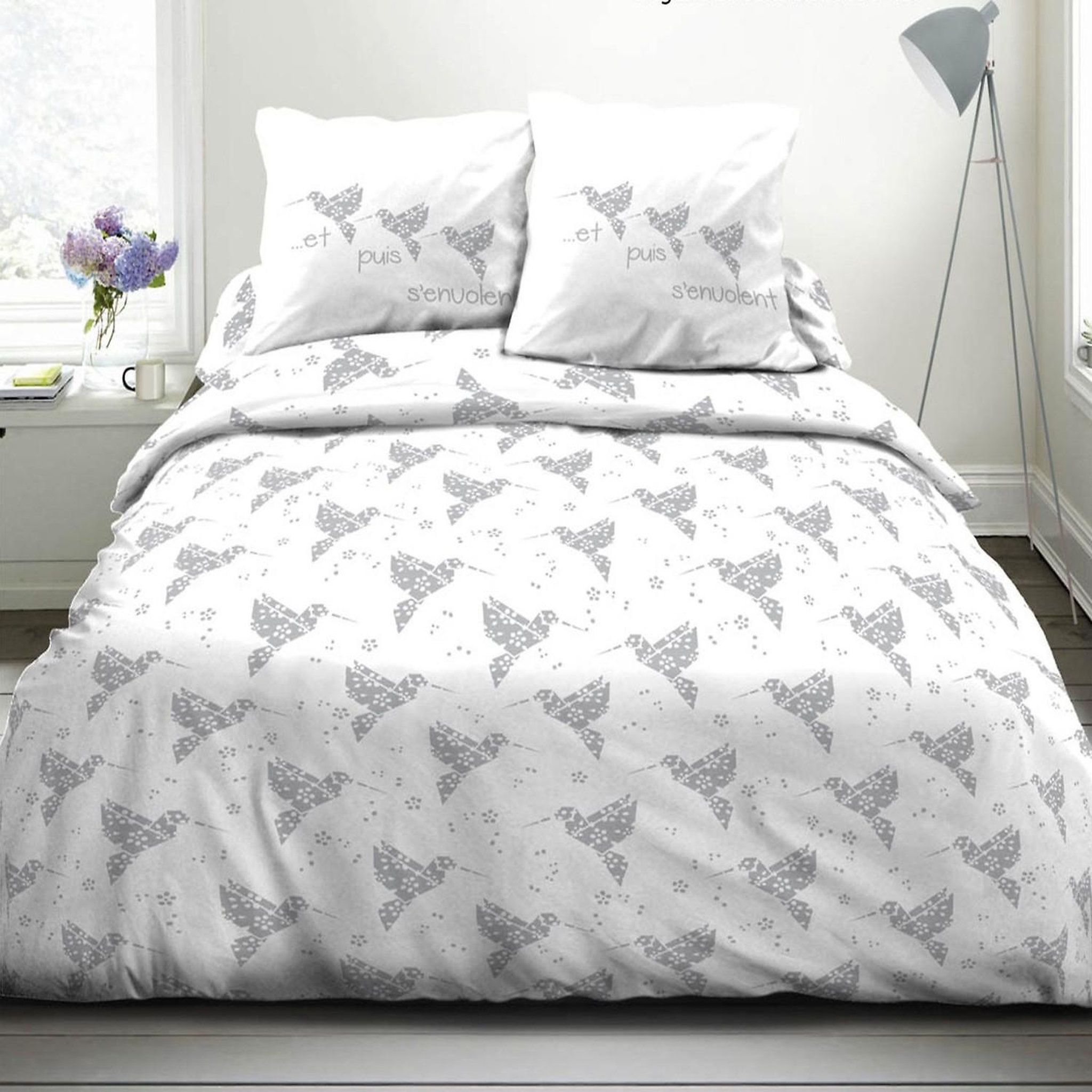 Home collection Parure housse de couette 3pcs 240x220cm 100%coton 57fils origasie