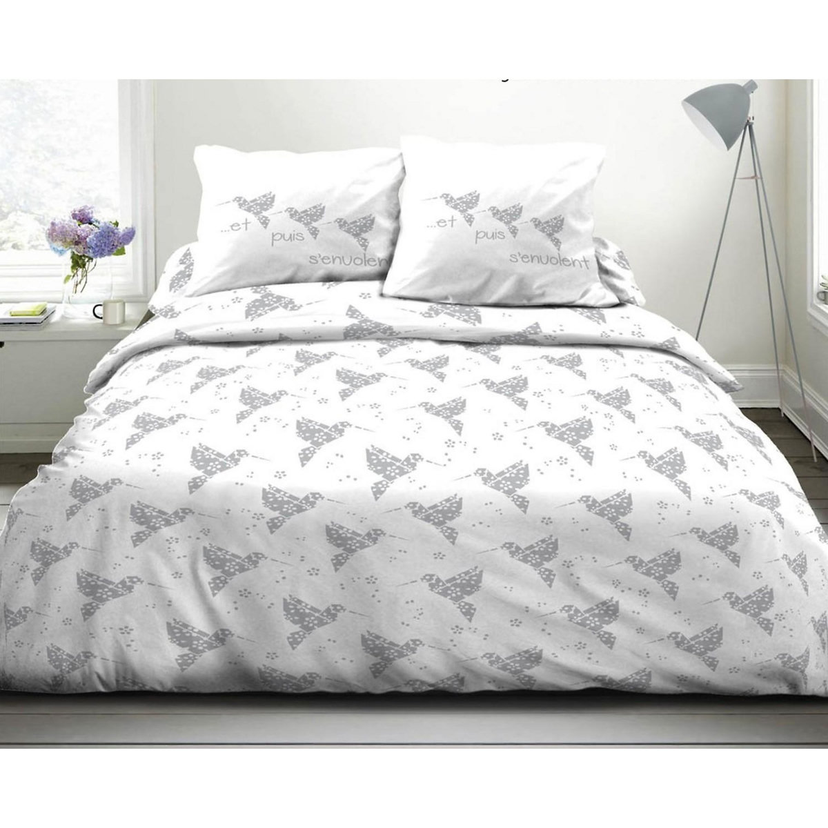 Home collection Parure housse de couette 3pcs 240x220cm 100%coton 57fils origasie