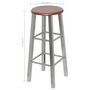 Voir la diapositive 5 : VIDAXL Tabourets de bar lot de 4 argente et marron MDF