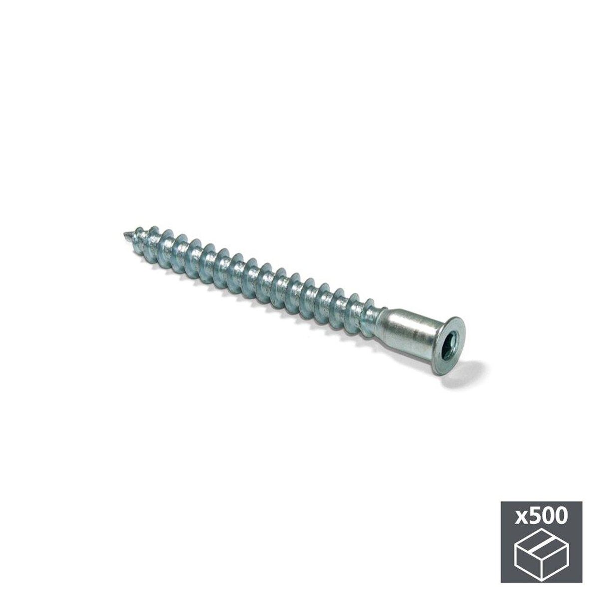 EMUCA SRL Lot de 500 vis fixation directe  D. 5 x 50 mm tête Allen