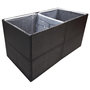 Voir la diapositive 3 : VIDAXL Jardiniere Noir 157x80x80 cm Resine tressee