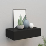 VIDAXL Etagere a tiroir murale noir 40x23,5x10 cm MDF