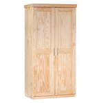  Armoire de chambre 2 portes avec penderie pin massif naturel ULLI