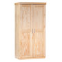 Voir la diapositive 1 :  Armoire de chambre 2 portes avec penderie pin massif naturel ULLI