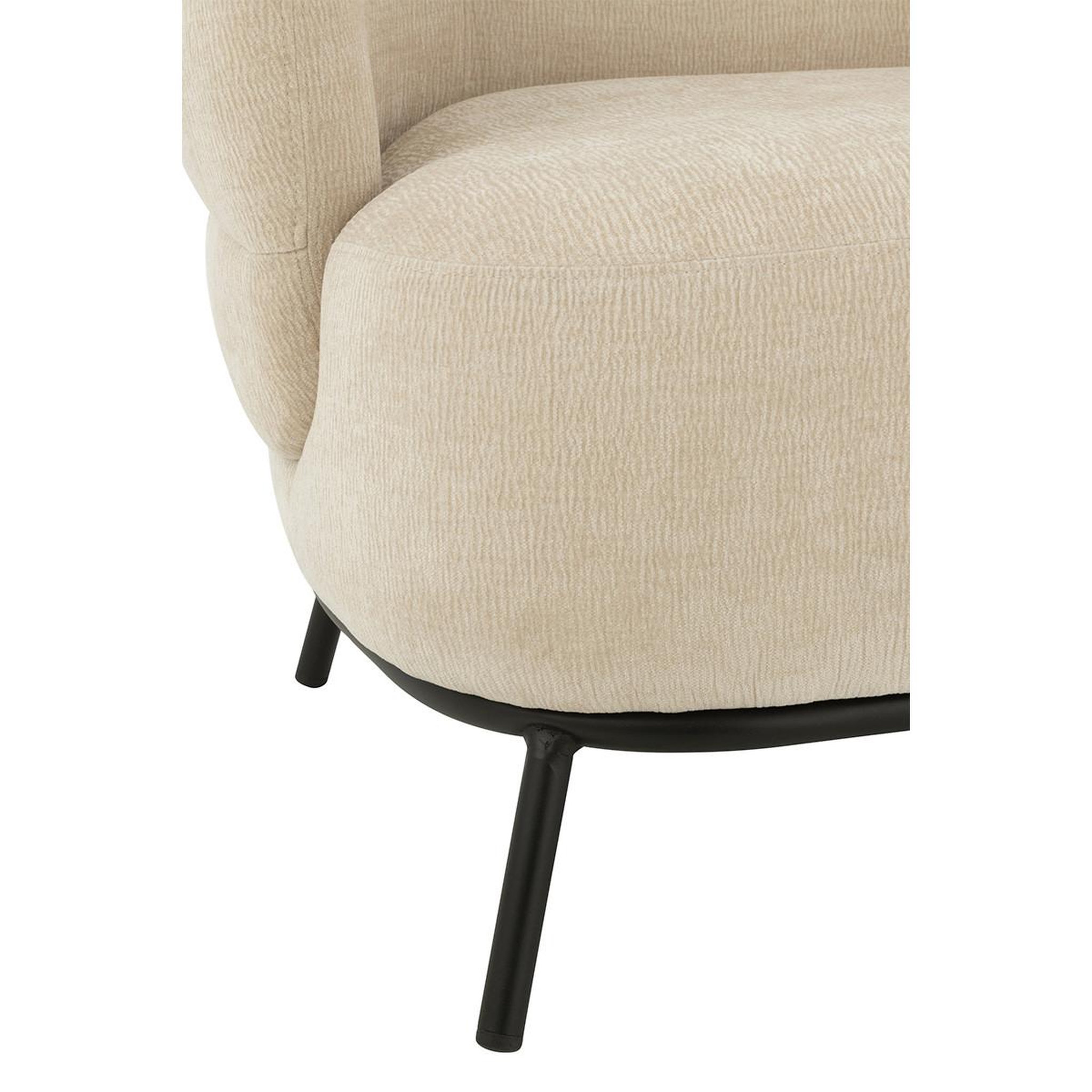Voir la diapositive 6 : J-LINE Fauteuil Lounge  Mars  84cm Beige