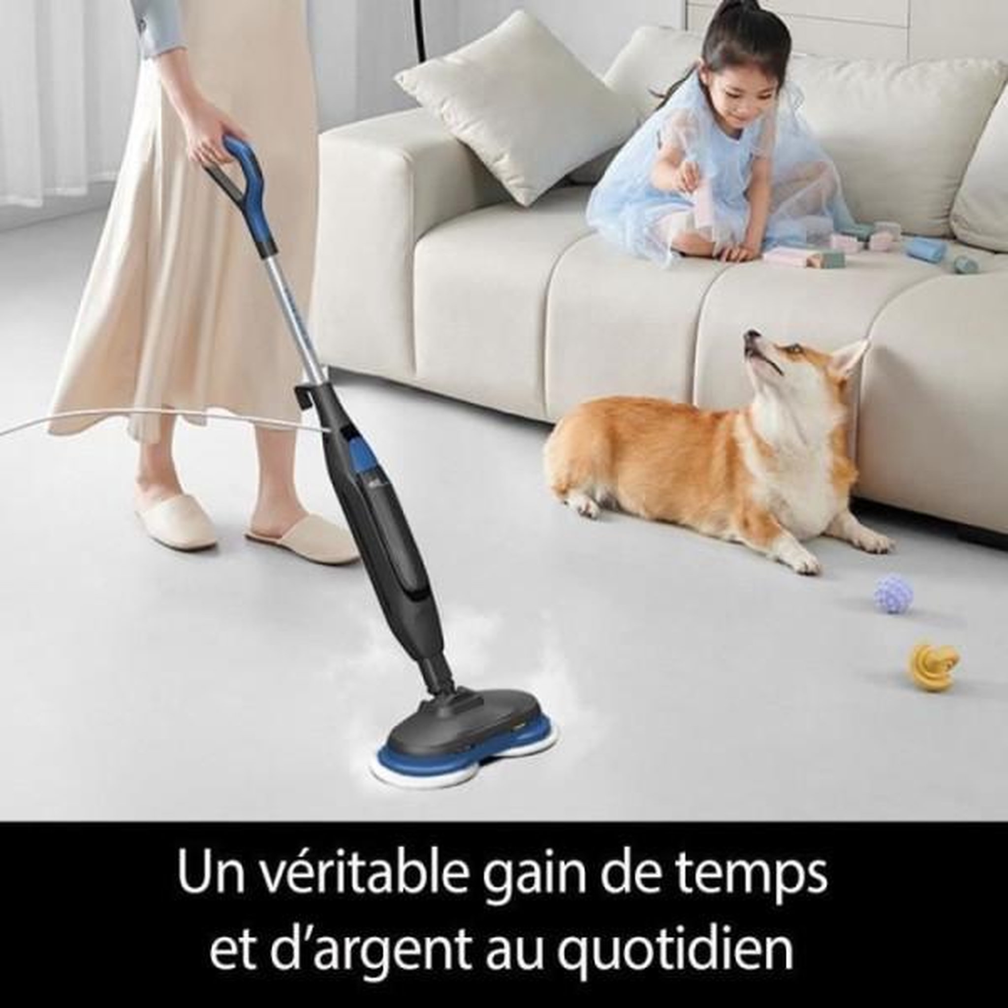 Voir la diapositive 6 : e.ziclean Balai vapeur Steam Wave 360