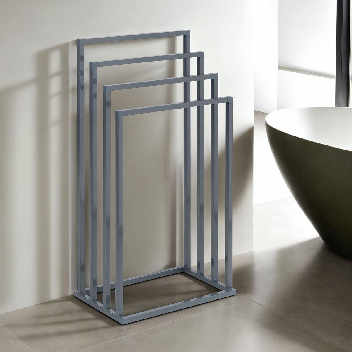 IDIMEX Porte-serviettes sur pied SENZA en métal