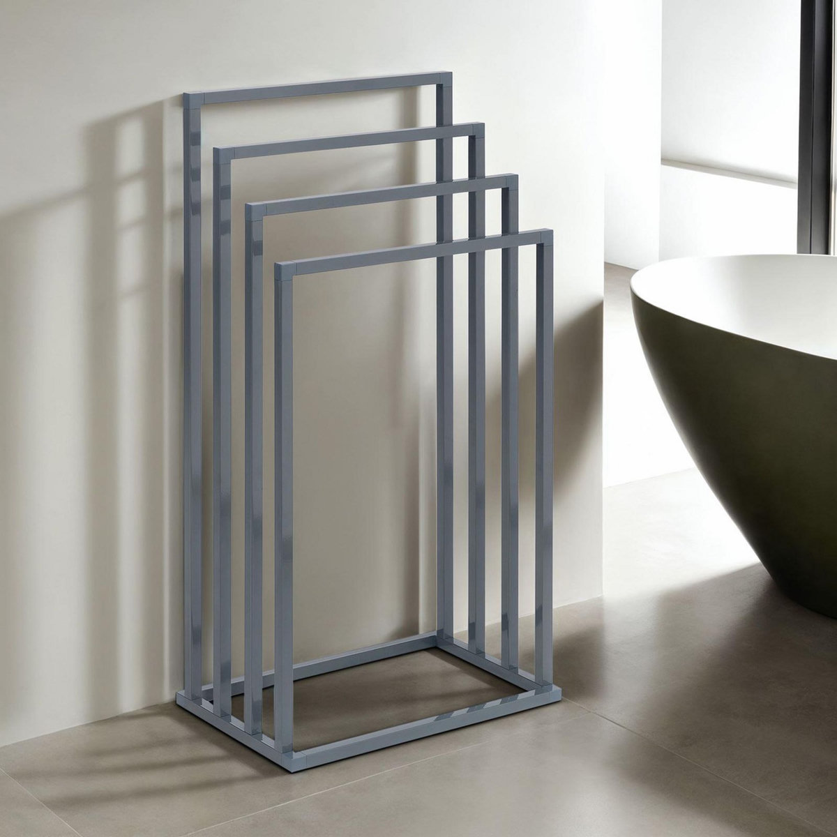 IDIMEX Porte-serviettes sur pied SENZA en métal