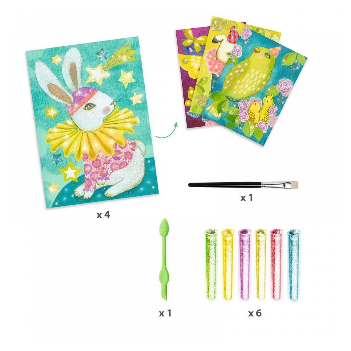 Djeco Tableaux paillettes carnaval des animaux