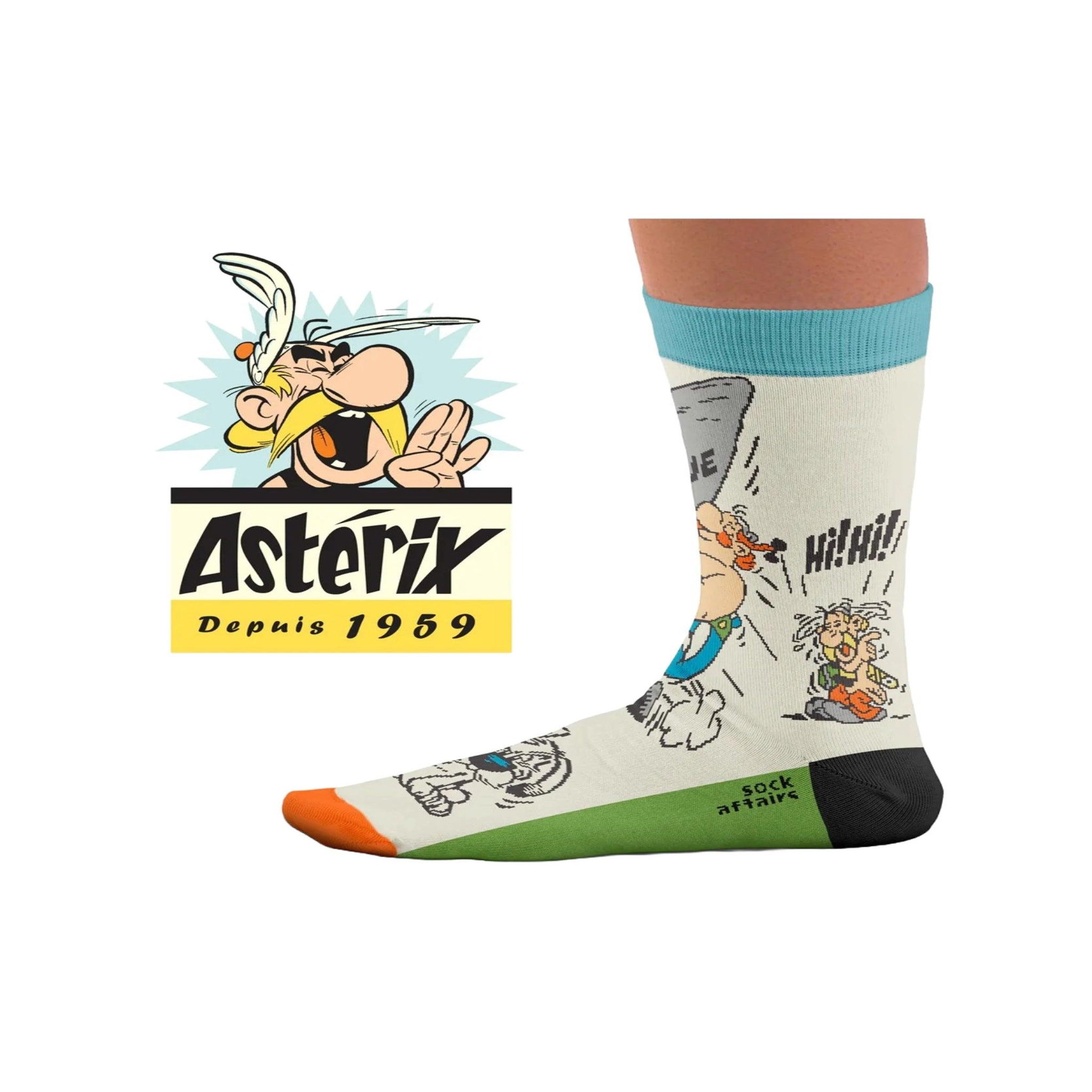 Voir la diapositive 4 : SOCK AFFAIRS Chaussettes astérix, menhir