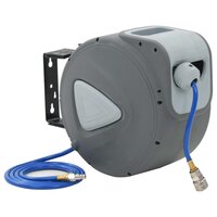 Enrouleur de tuyau à air comprimé automatique - tuyau : 10 m + 0,9 m - gris  Homcom