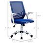 Voir la diapositive 3 : VINSETTO Vinsetto Chaise de bureau ergonomique support lombaires hauteur réglable pivotante 360° accoudoirs relevables polyester maille bleu