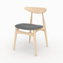 Voir la diapositive 5 : Rendez vous déco Lot de 2 chaises en tissu gris et bois d'hévéa-Josette