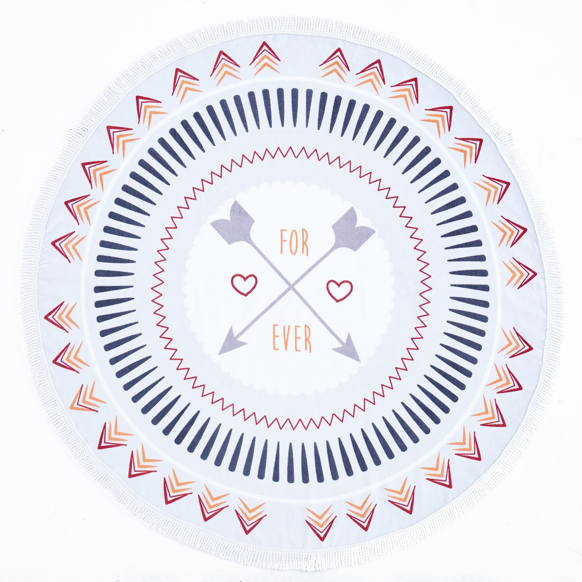 Serviette de plage ronde en coton 360 gr/m2 FOREVER